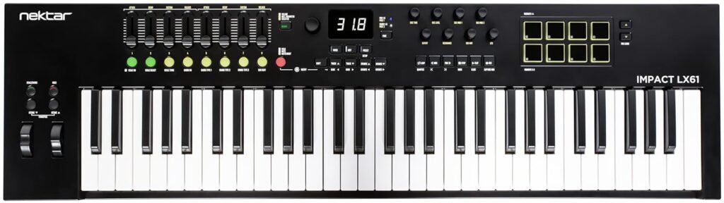 Nektar Impact LX mk3 keyboard for the nektar impact lx mk3 review, product photography, Srutio Social