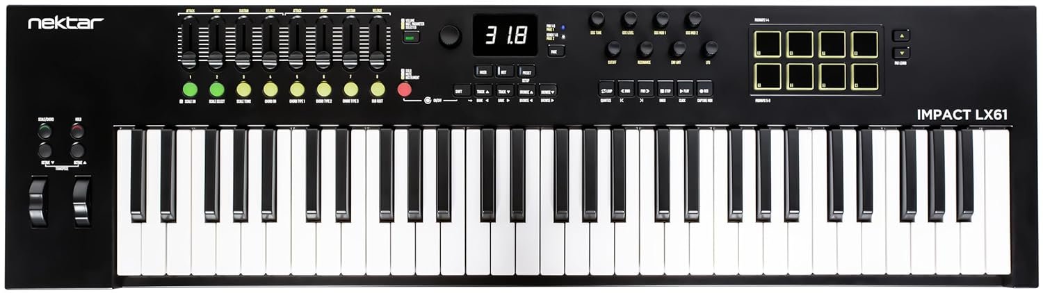 Nektar Impact LX mk3 keyboard for the nektar impact lx mk3 review, product photography, Srutio Social